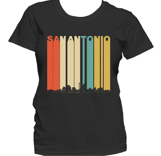 Retro 1970's Style San Antonio Texas Skyline Women's T-Shirt