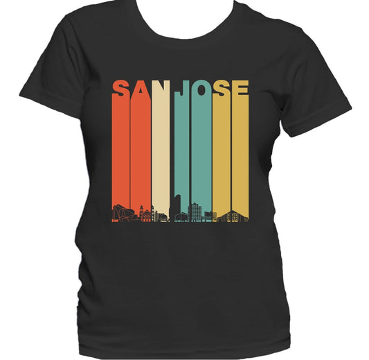 Retro 1970's Style San Jose California Skyline Women's T-Shirt