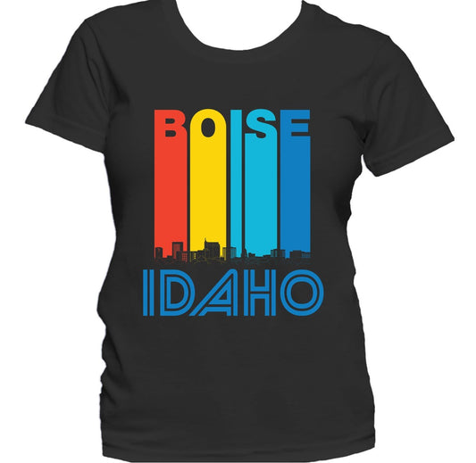 Retro 1970's Style Boise Idaho Skyline Women's T-Shirt