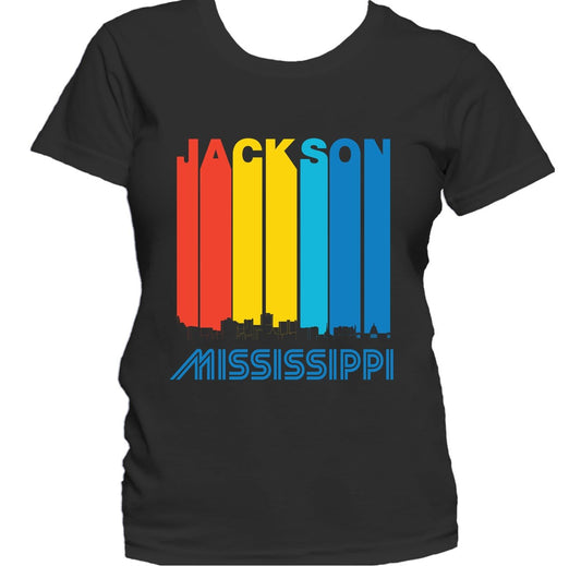 Retro 1970's Style Jackson Mississippi Skyline Women's T-Shirt