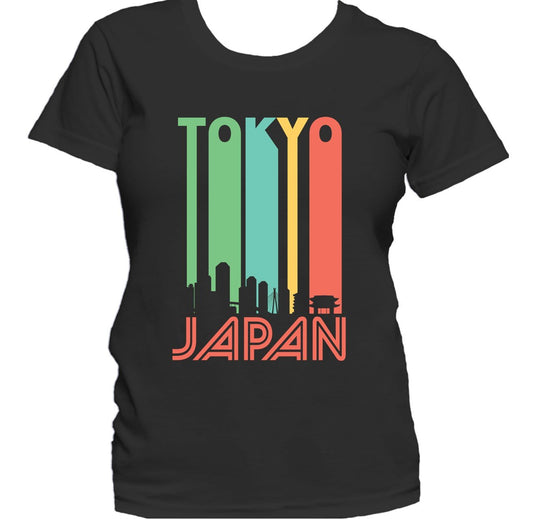 Retro 1970's Style Tokyo Japan Cityscape Downtown Skyline Women's T-Shirt