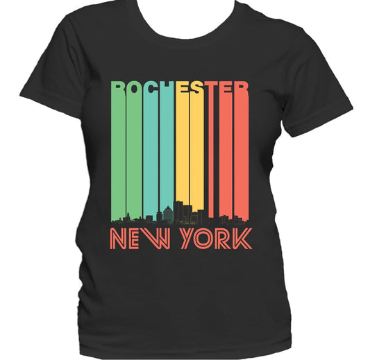 Retro 1970's Style Rochester New York Skyline Women's T-Shirt