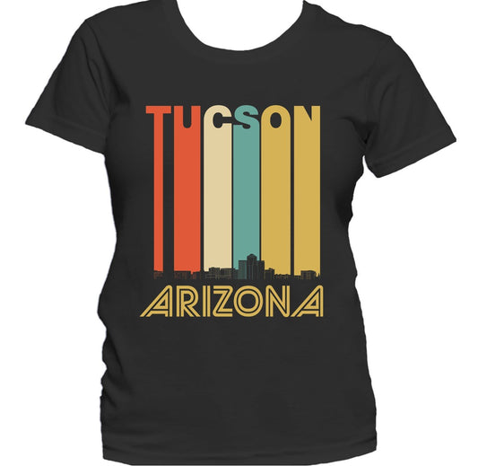 Retro 1970's Style Tucson Arizona Skyline Women's T-Shirt