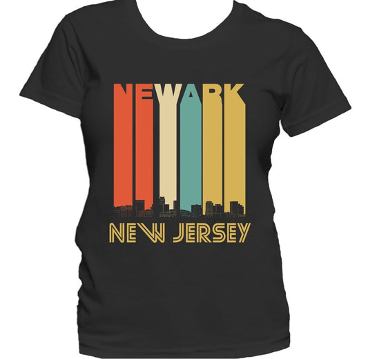 Retro 1970's Style Newark New Jersey Skyline Women's T-Shirt