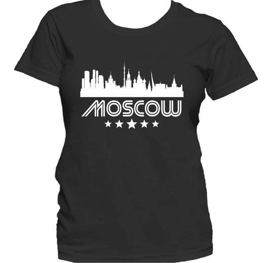 Moscow Russia Skyline Retro Style Women's T-Shirt