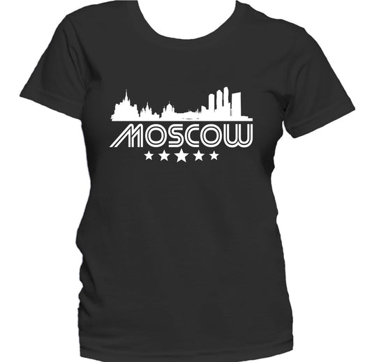 Moscow Russia Skyline Retro Style Women's T-Shirt