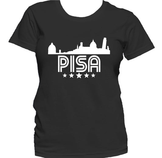 Pisa Italy Skyline Retro Style Women's T-Shirt