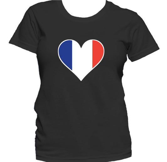 French Flag Heart France Love Women's T-Shirt