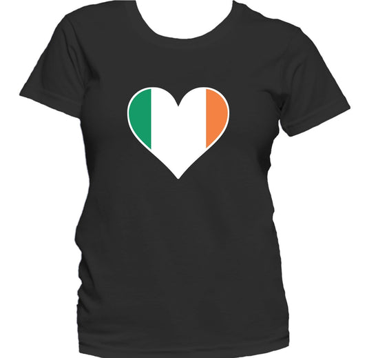 Irish Flag Heart Ireland Love Women's T-Shirt