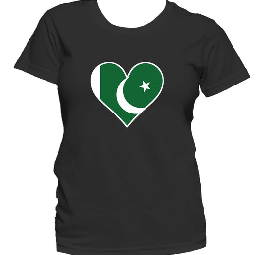 Pakistani Flag Heart Pakistan Love Women's T-Shirt