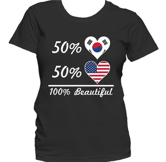 50% Korean 50% American 100% Beautiful Women's T-Shirt