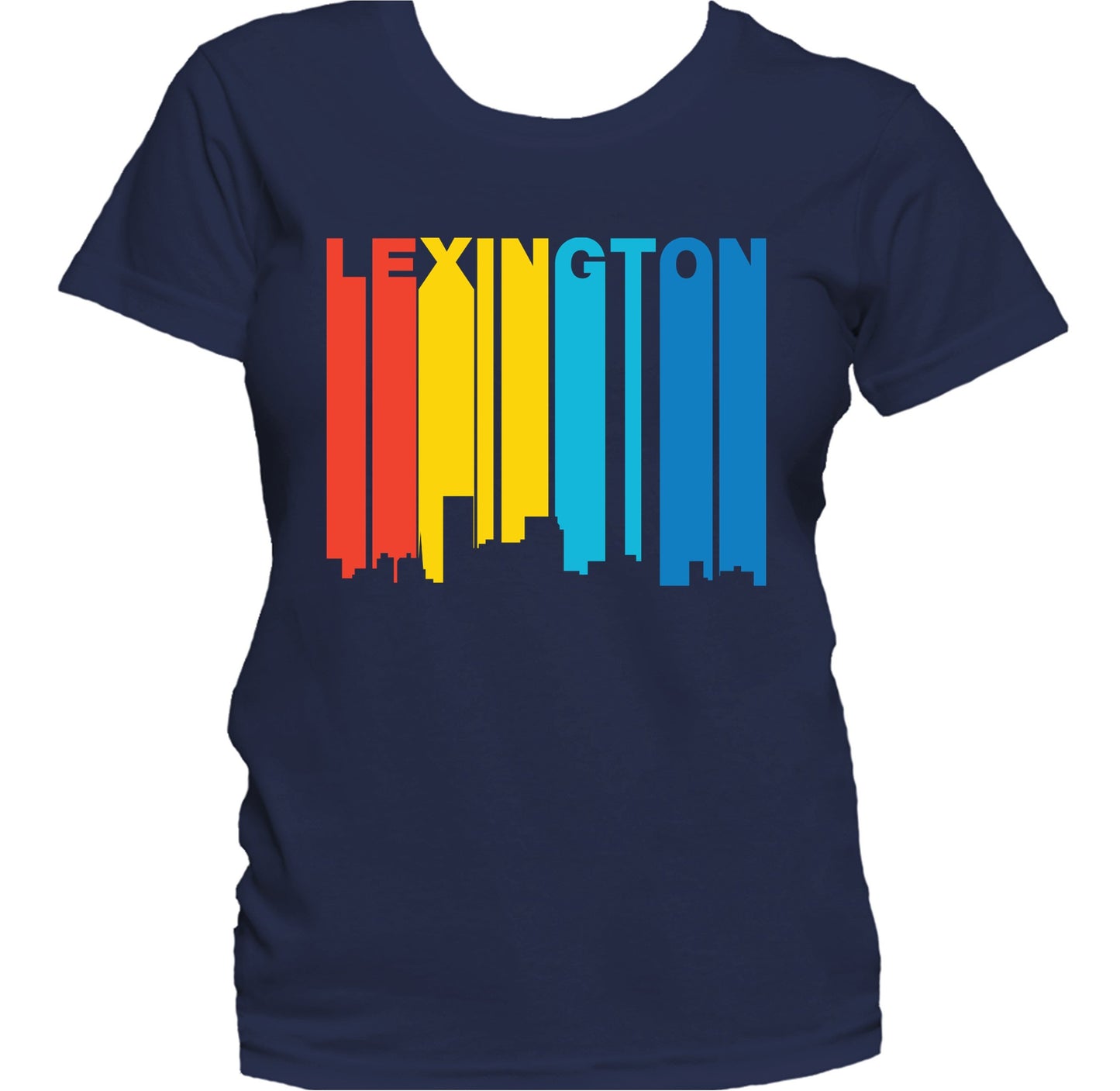 Retro 1970's Style Lexington Kentucky Skyline Women's T-Shirt