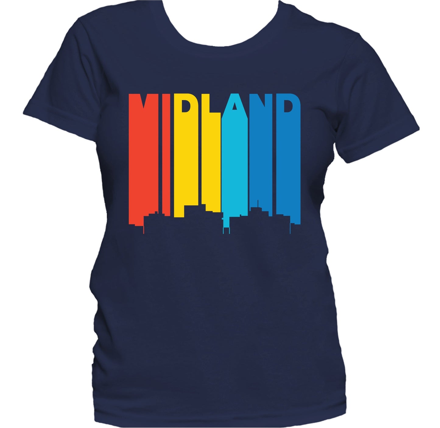 Retro 1970's Style Midland Texas Skyline Women's T-Shirt