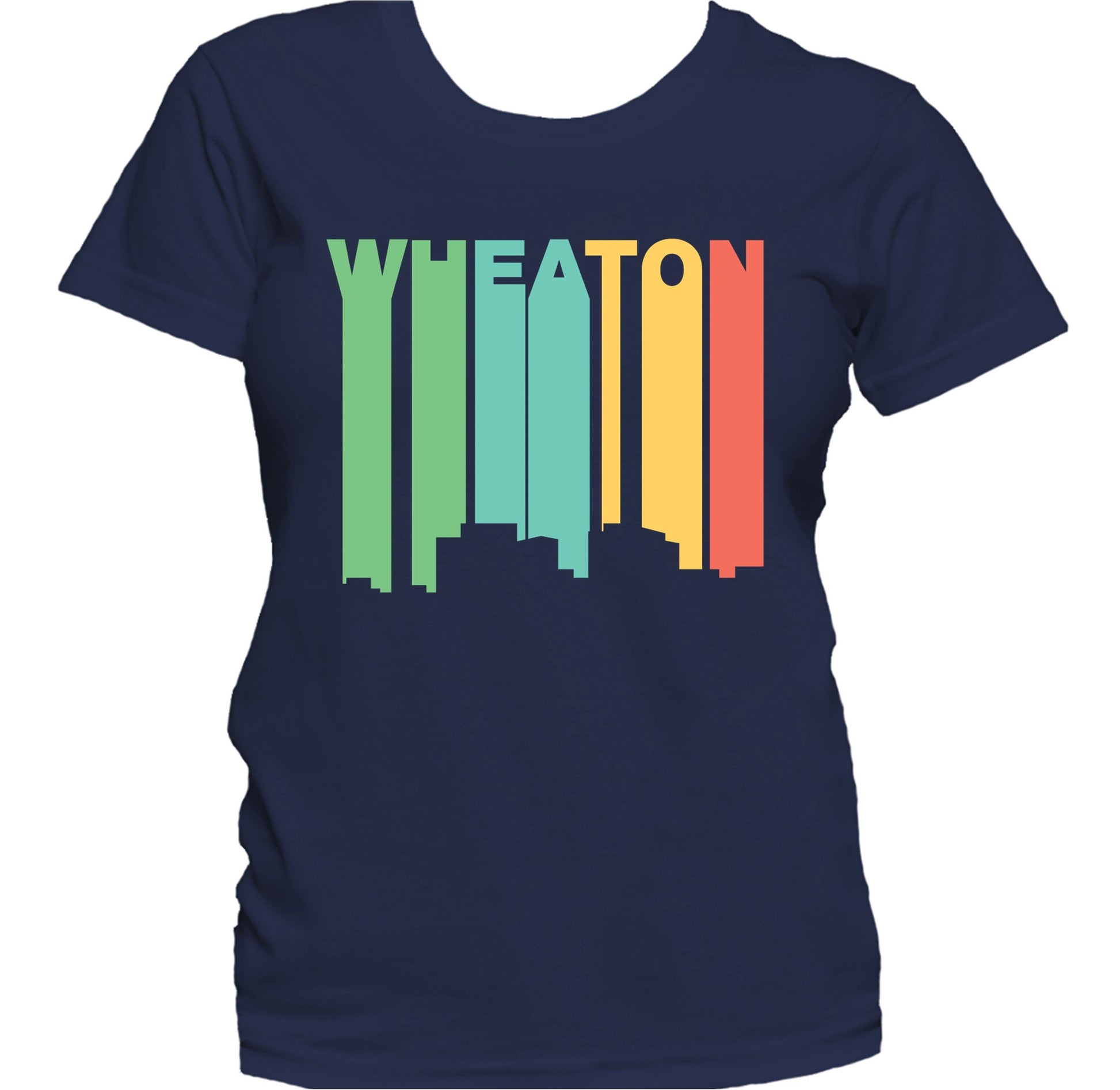 Retro 1970's Style Wheaton Maryland Skyline Women's T-Shirt