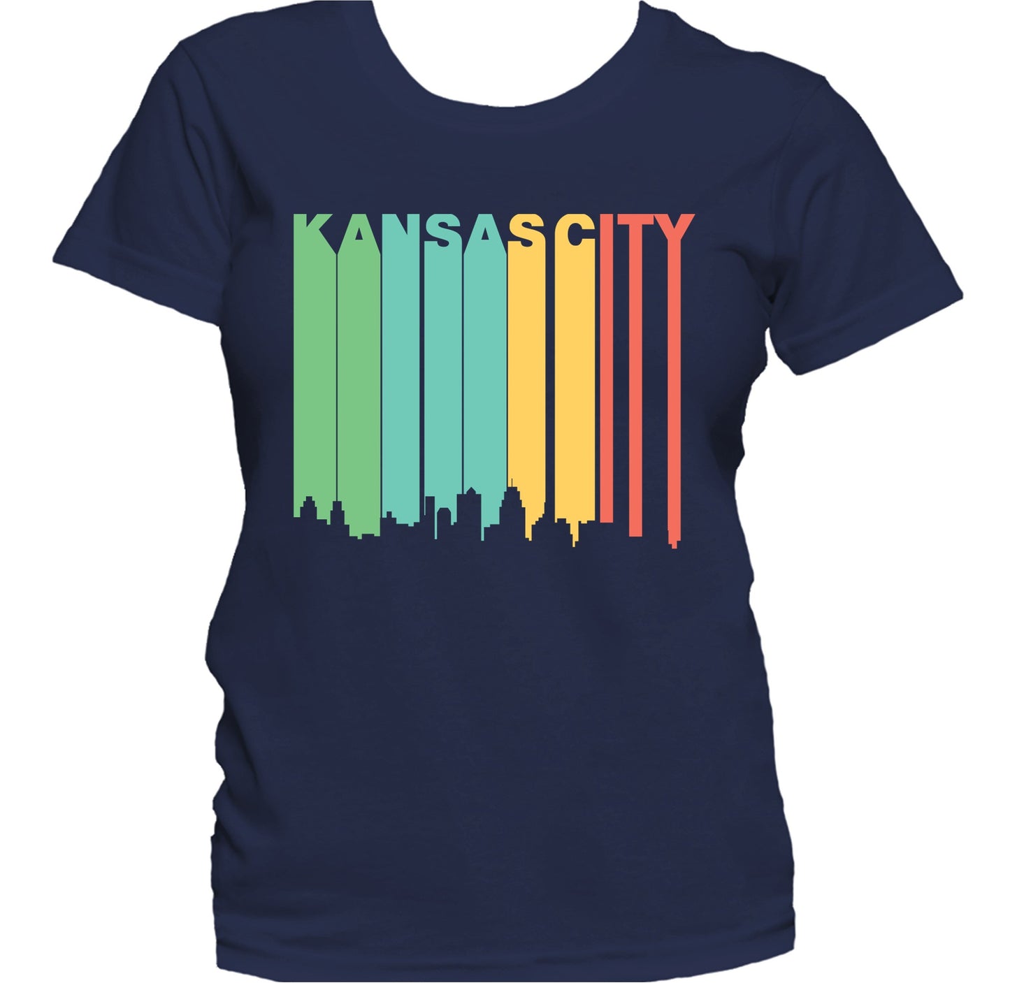 Retro 1970's Style Kansas City Missouri Skyline Women's T-Shirt