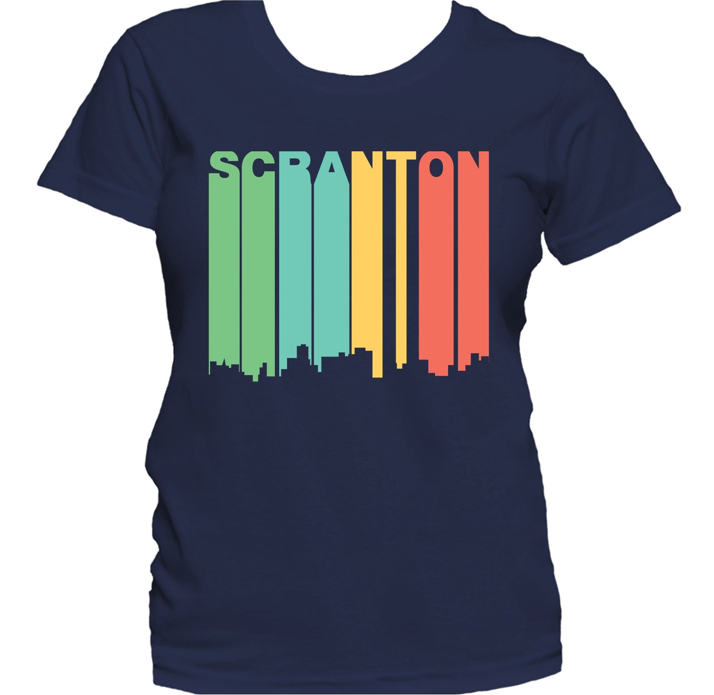 Retro 1970's Style Scranton Pennsylvania Skyline Women's T-Shirt