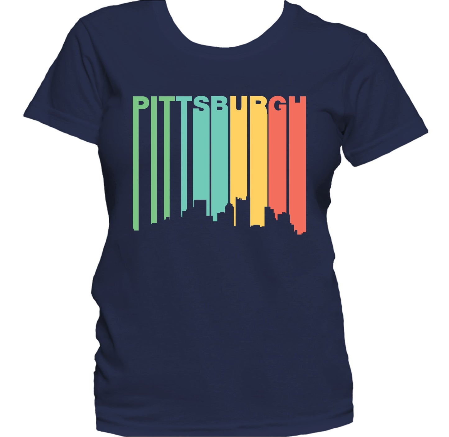 Retro 1970's Style Pittsburgh Pennsylvania Skyline Women's T-Shirt