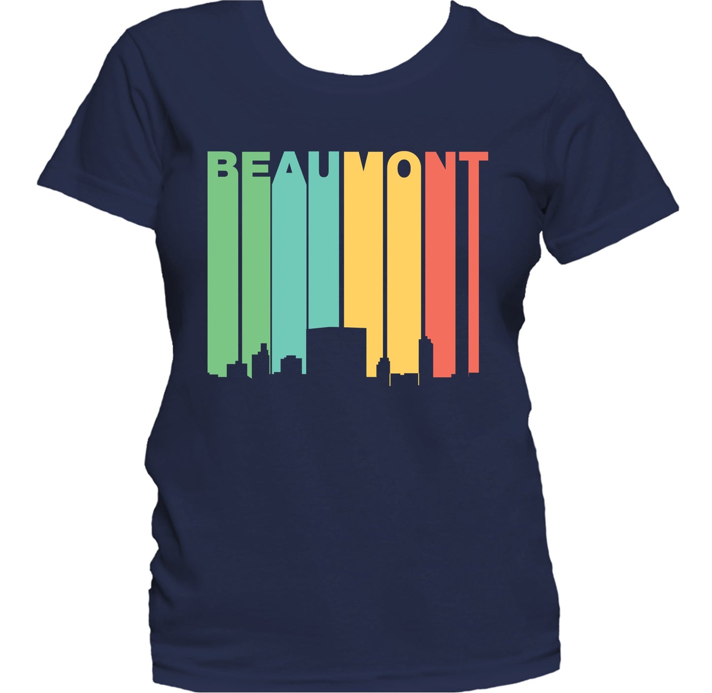 Retro 1970's Style Beaumont Texas Skyline Women's T-Shirt