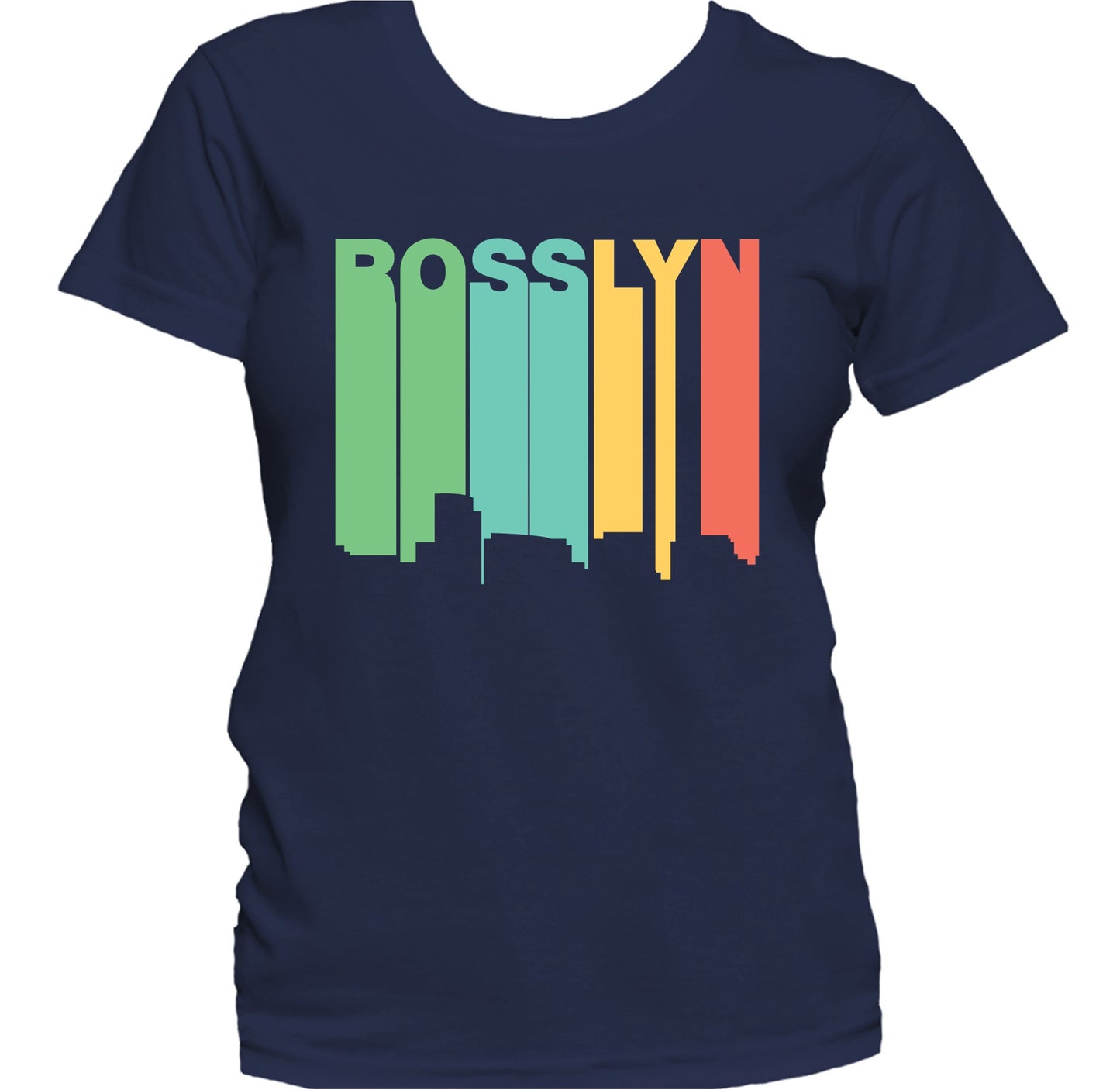 Retro 1970's Style Rosslyn Virginia Skyline Women's T-Shirt