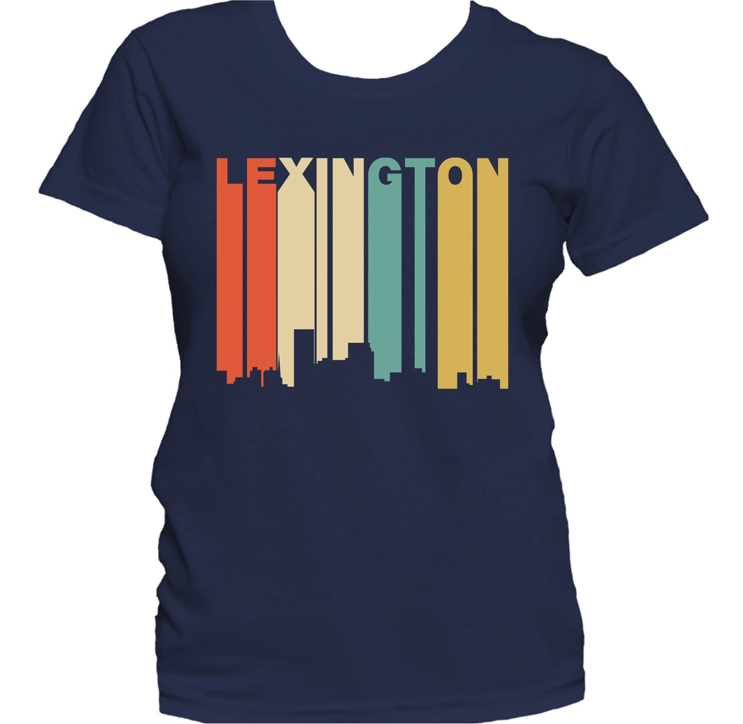Retro 1970's Style Lexington Kentucky Skyline Women's T-Shirt