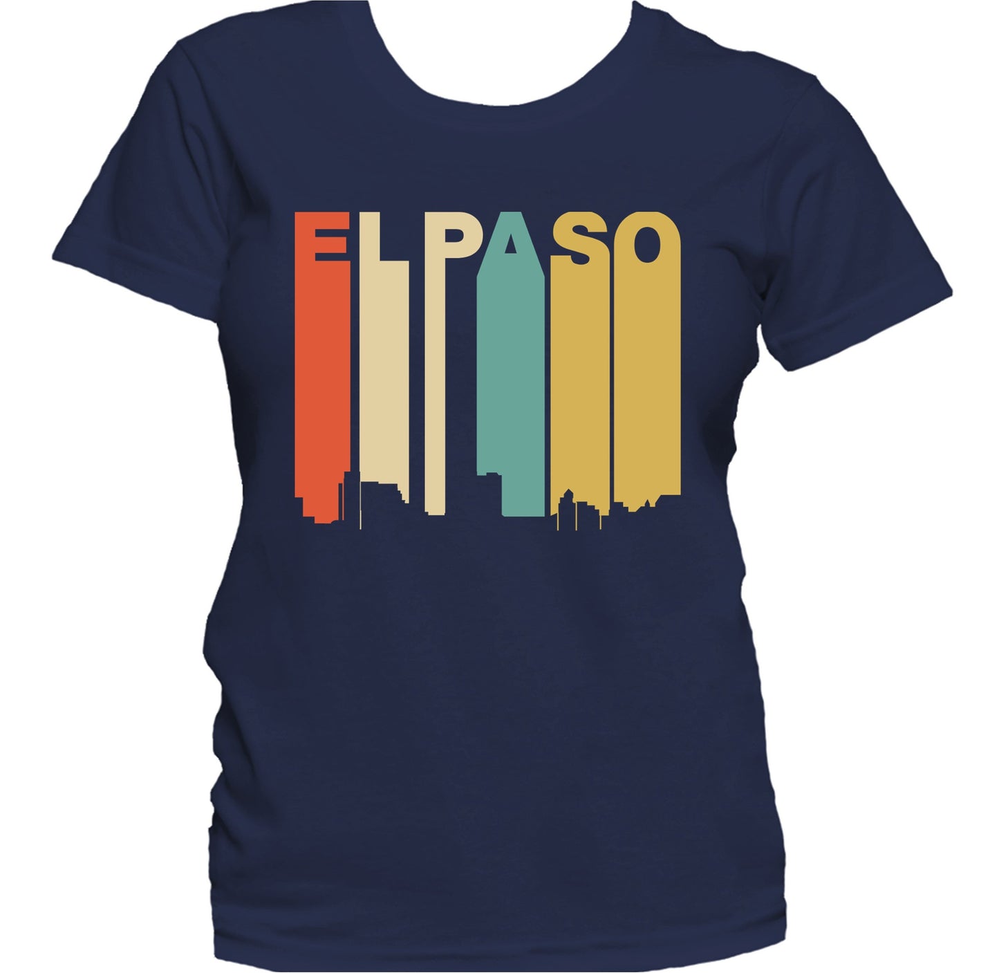 Retro 1970's Style El Paso Texas Skyline Women's T-Shirt