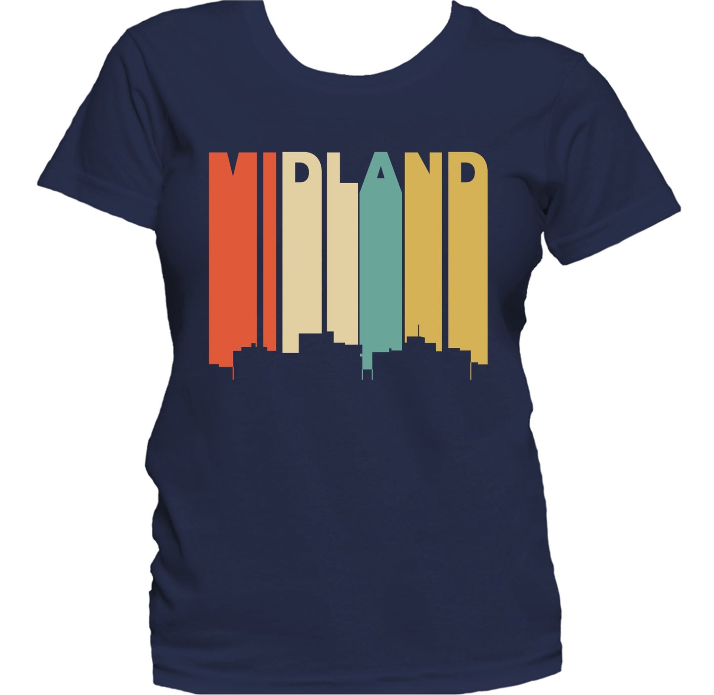 Retro 1970's Style Midland Texas Skyline Women's T-Shirt