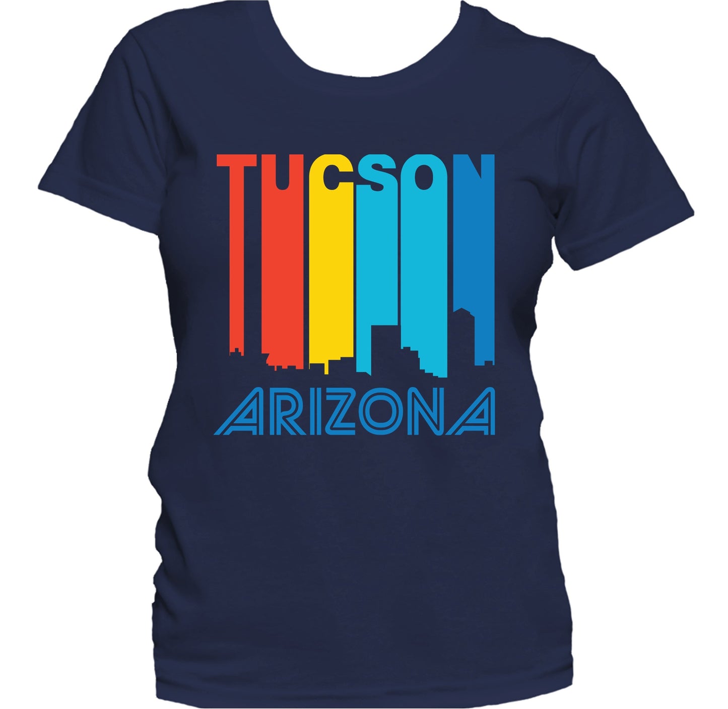Retro 1970's Style Tucson Arizona Skyline Women's T-Shirt