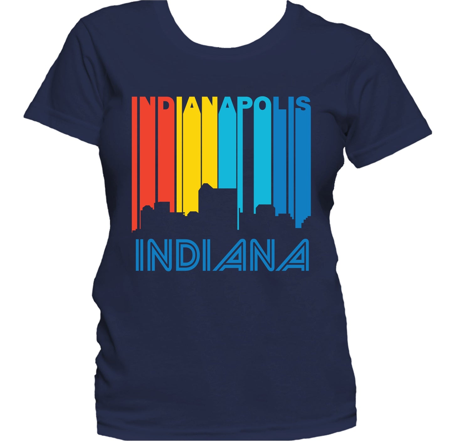 Retro 1970's Style Indianapolis Indiana Skyline Women's T-Shirt