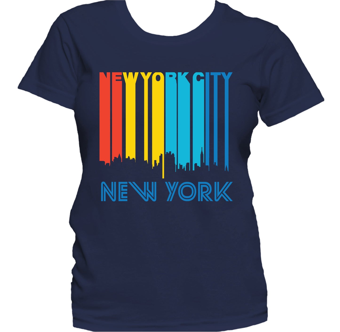 Retro 1970's Style New York City Skyline Women's T-Shirt