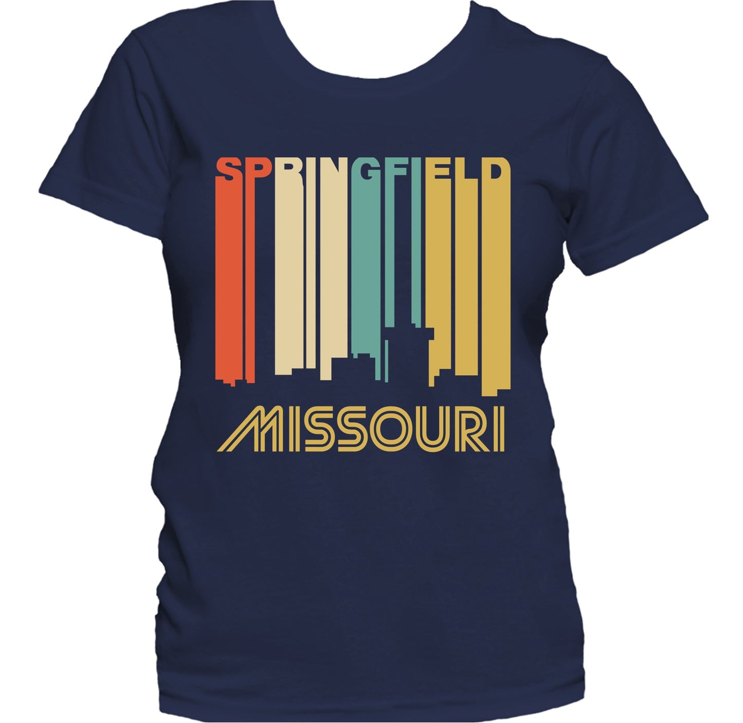 Retro 1970's Style Springfield Missouri Skyline Women's T-Shirt