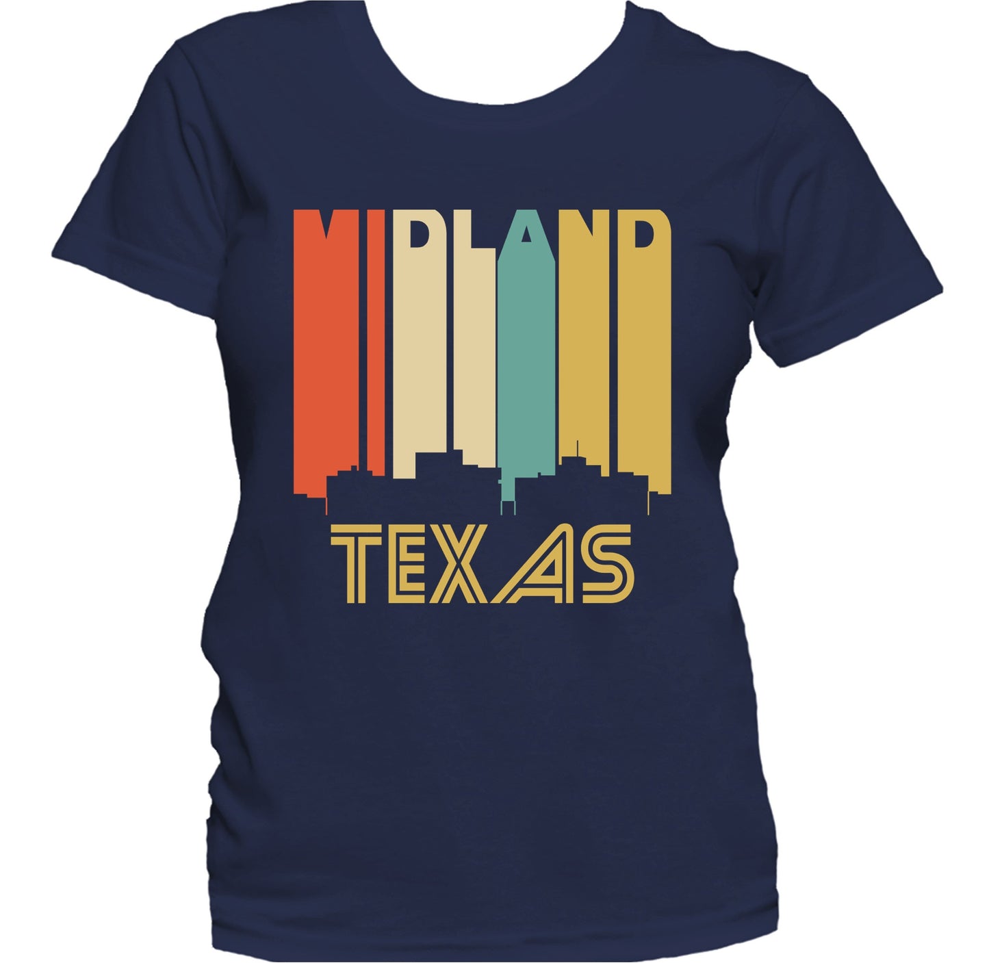 Retro 1970's Style Midland Texas Skyline Women's T-Shirt