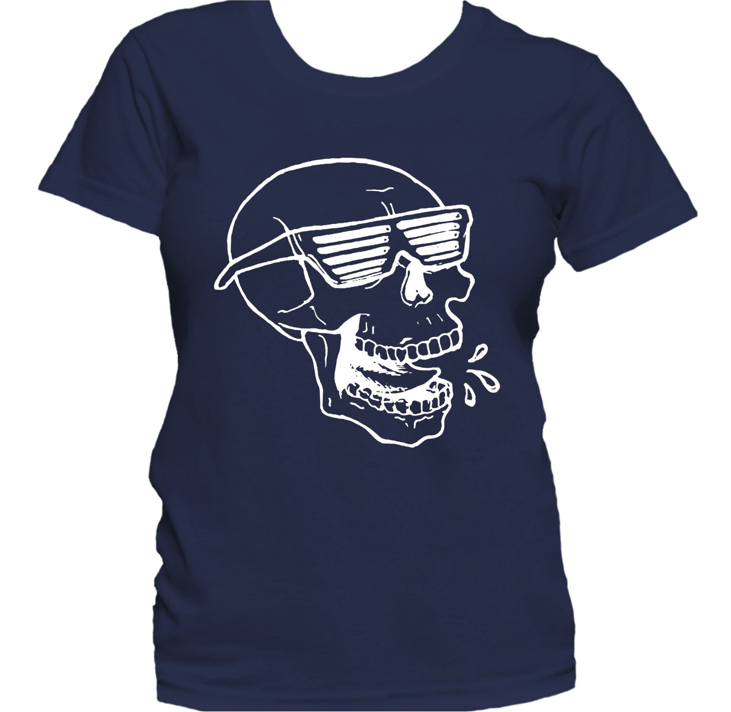 Cool Skull Wearing Shades Sunglasses Retro Style Women's T-Shirt
