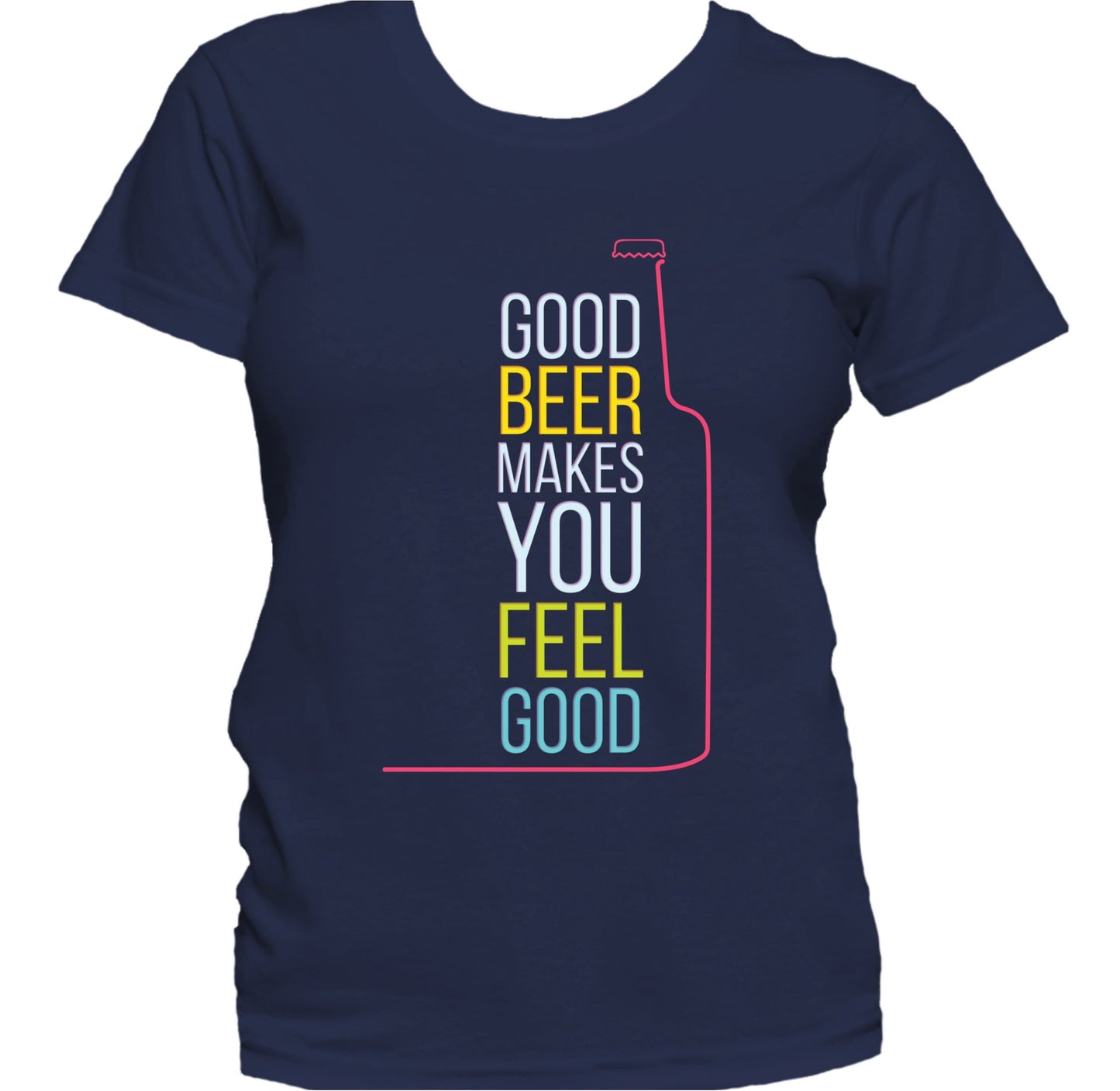 Good Beer Makes You Feel Good Retro Style Women's T-Shirt