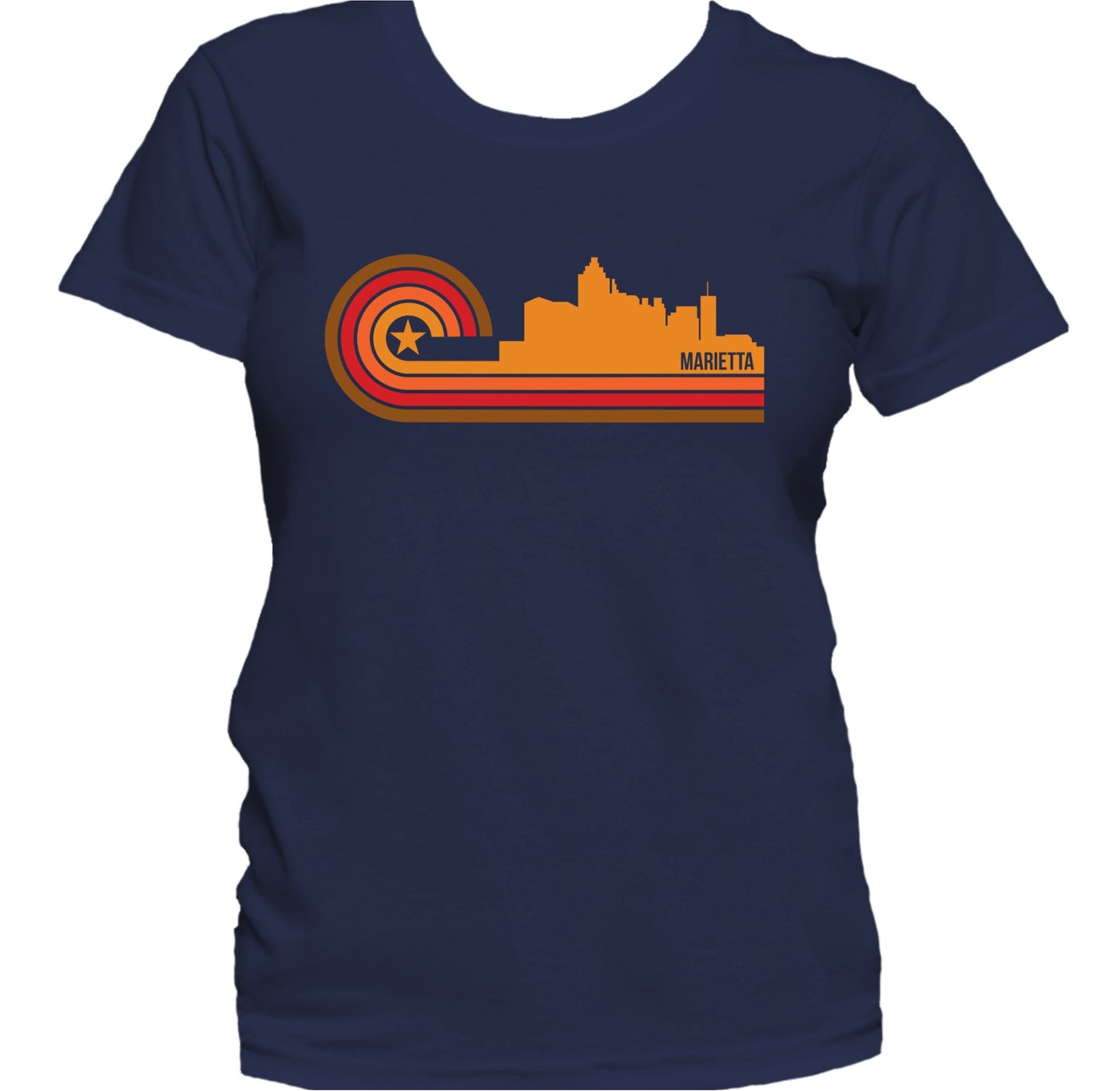 Retro Style Marietta Georgia Skyline Women's T-Shirt