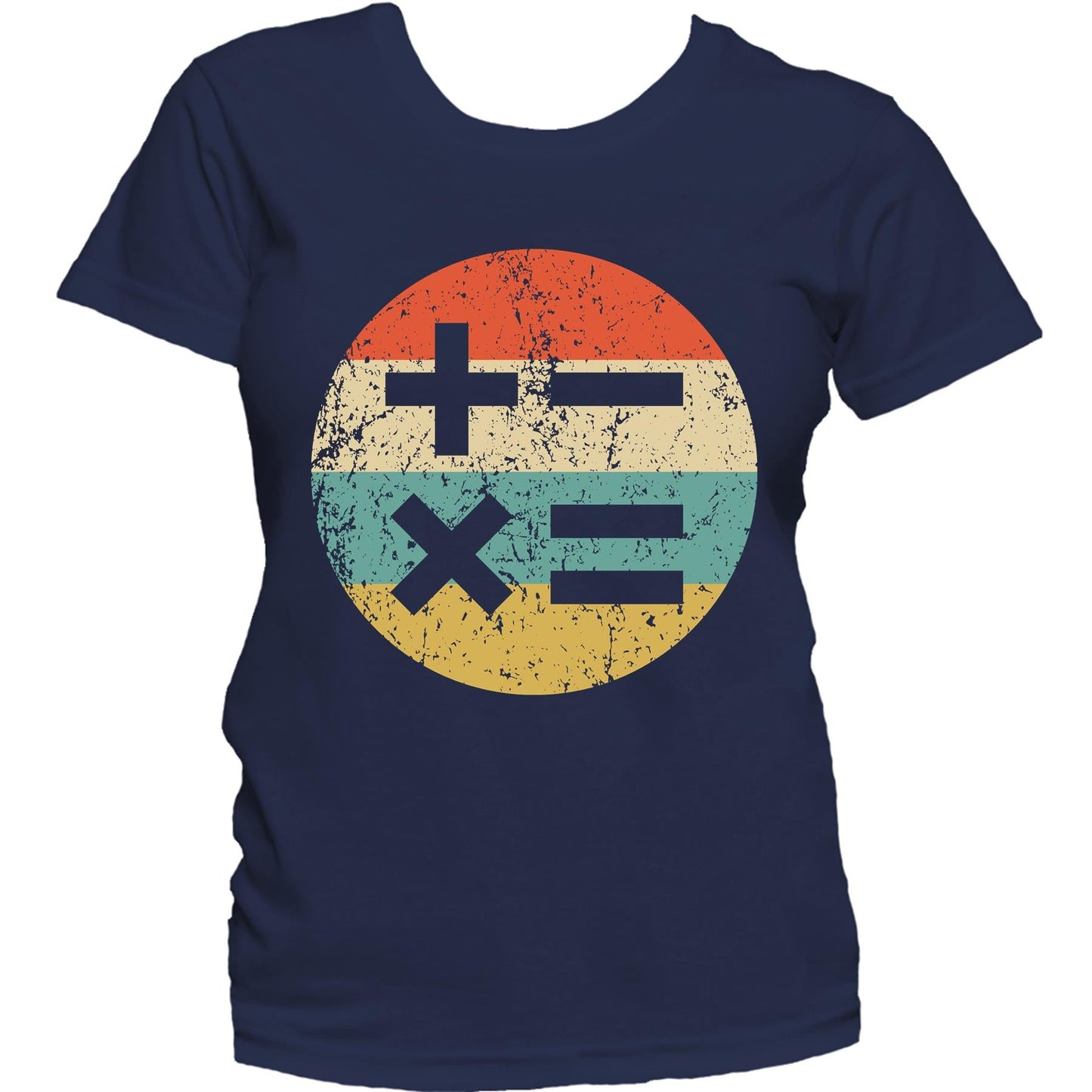 Math Teacher Shirt - Vintage Retro Math Symbols Women's T-Shirt