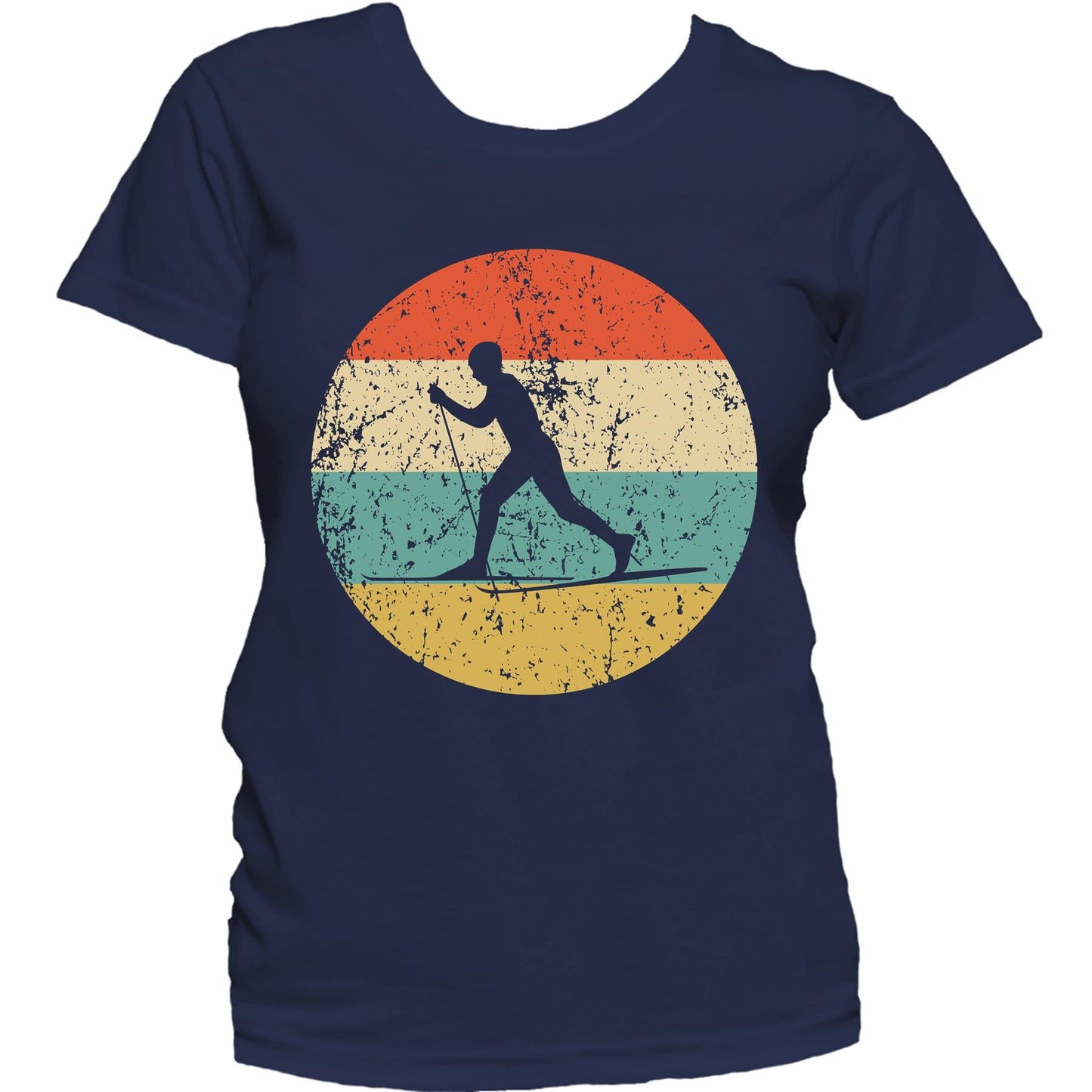 Cross Country Skiing Shirt - Vintage Retro Skier Women's T-Shirt