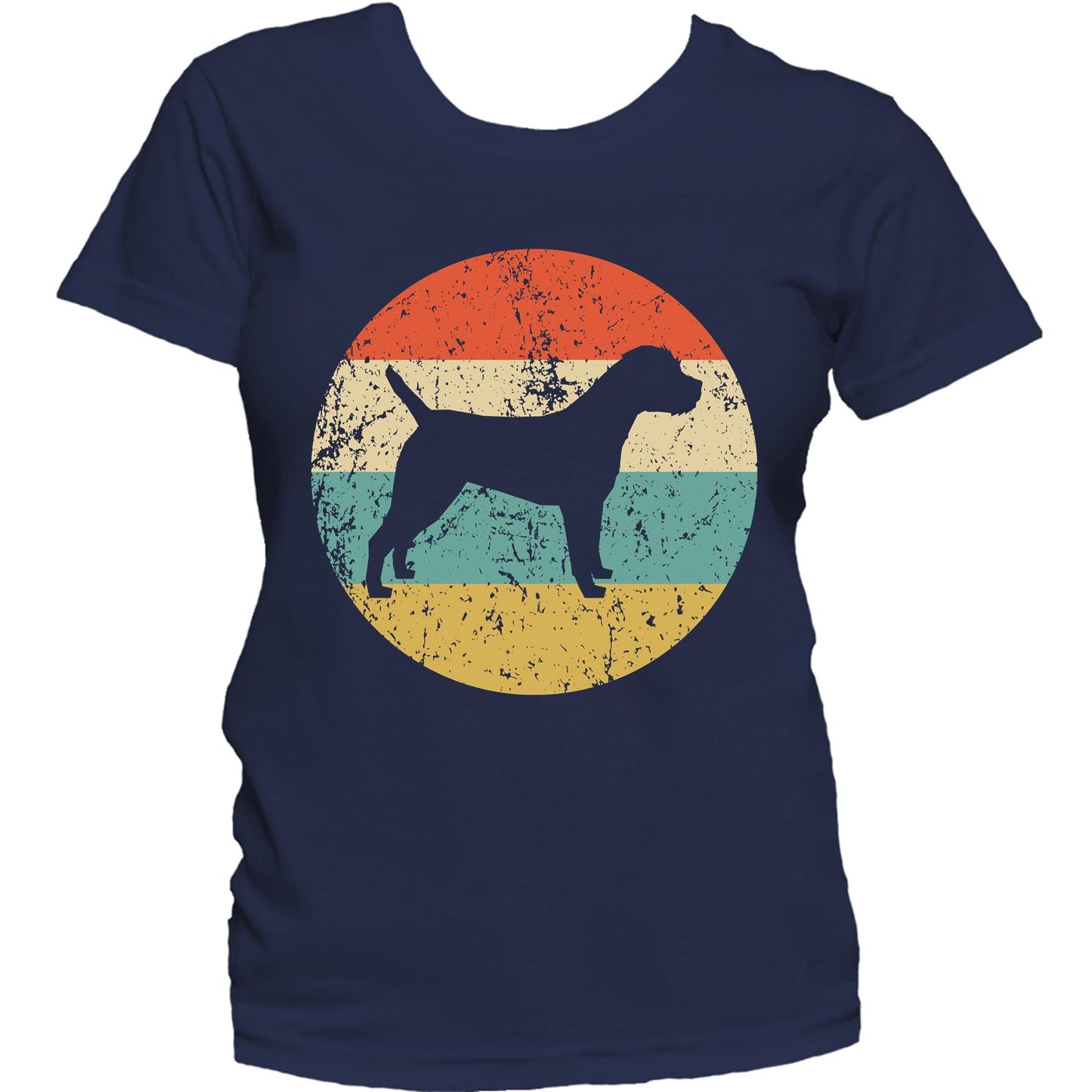 Border Terrier Shirt - Retro Border Terrier Dog Women's T-Shirt