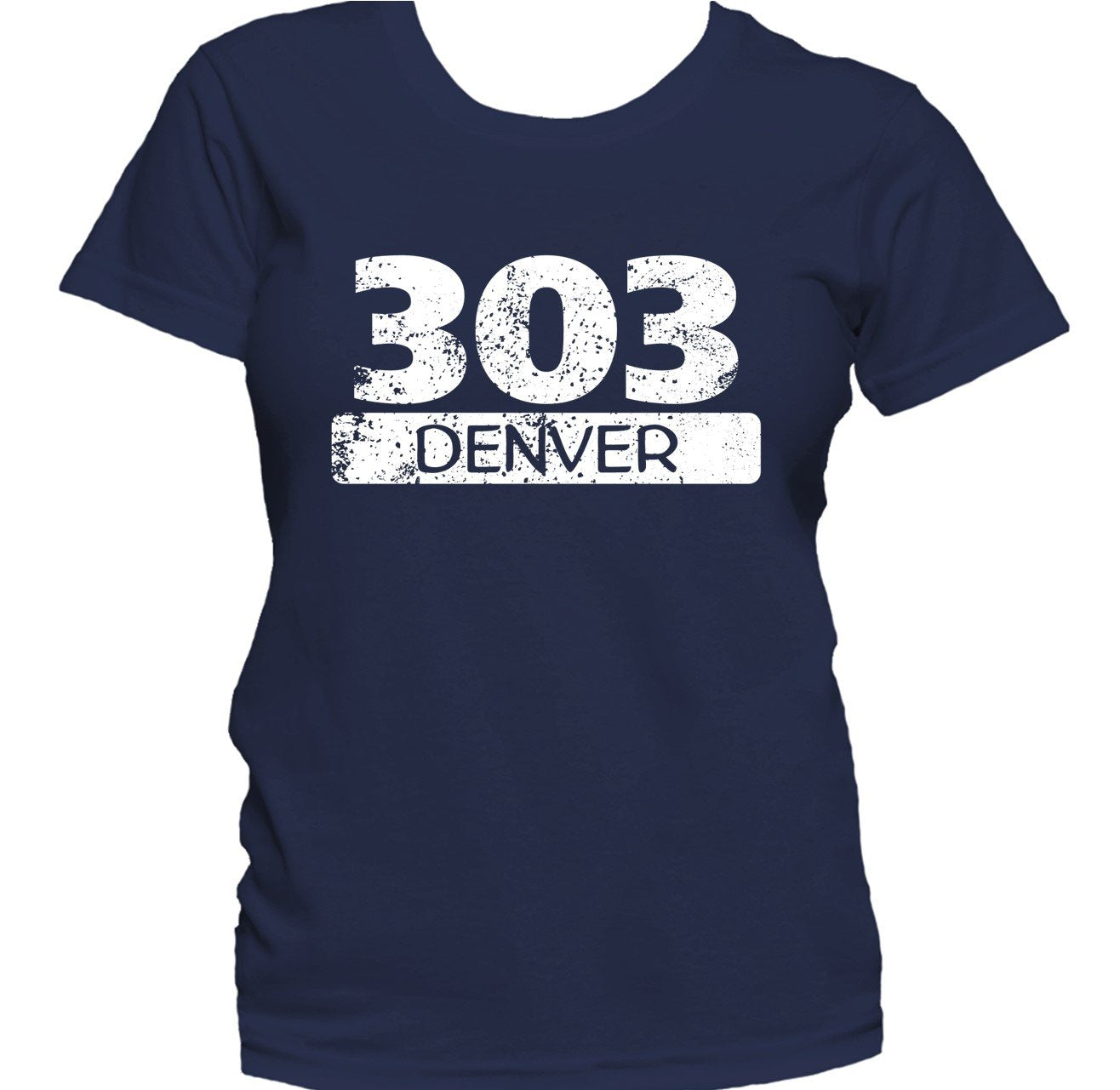 Retro Style 303 Denver Colorado Area Code Distressed Women's T-Shirt