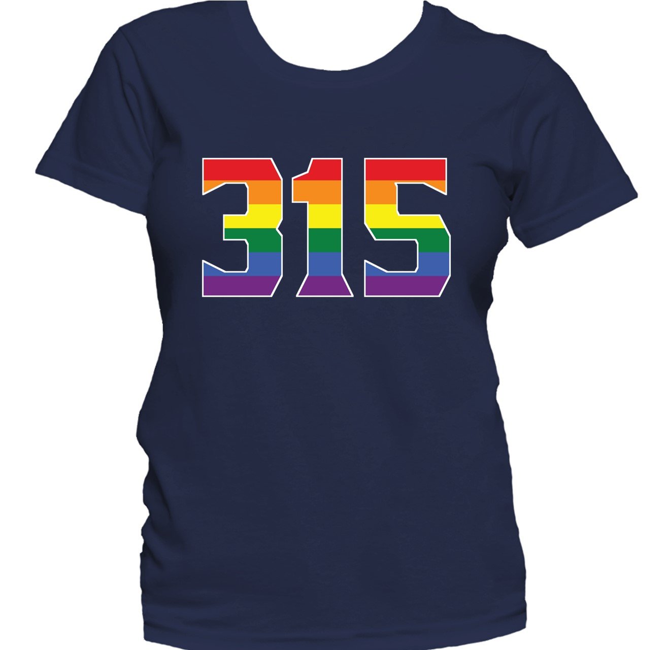 315 Area Code Syracuse NY Gay Pride LGBT Rainbow Women's T-Shirt