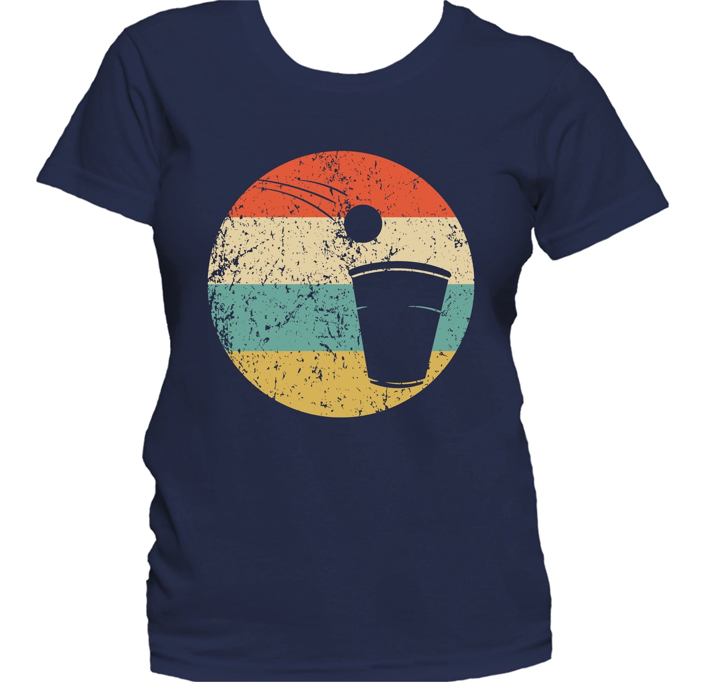Drinking Games Retro Beer Pong Icon Women's T-Shirt