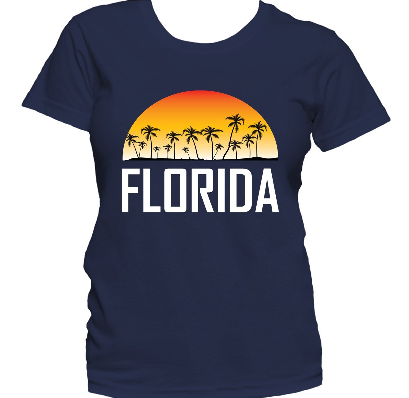 Florida Sunset And Palm Trees Beach Vacation Women's T-Shirt