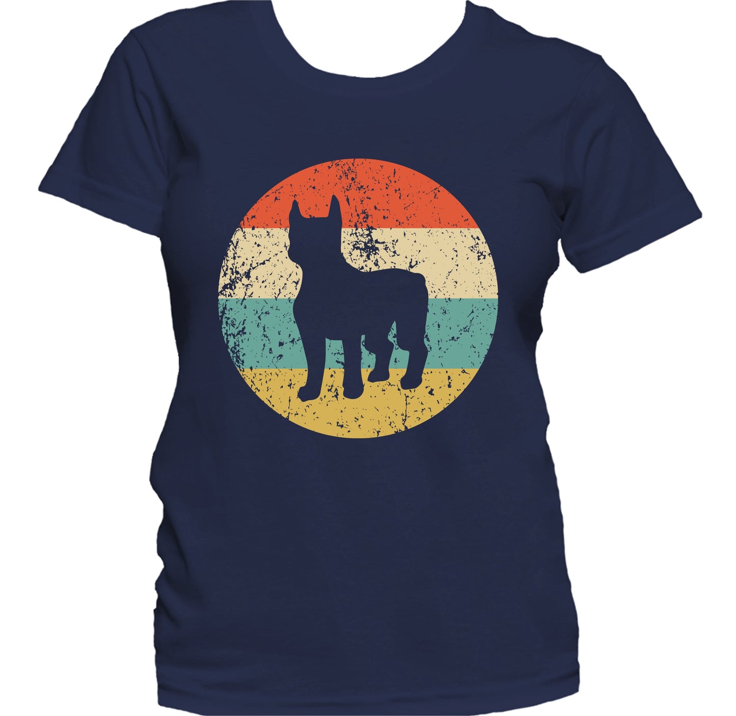 Retro Boston Terrier Dog Breed Icon Women's T-Shirt