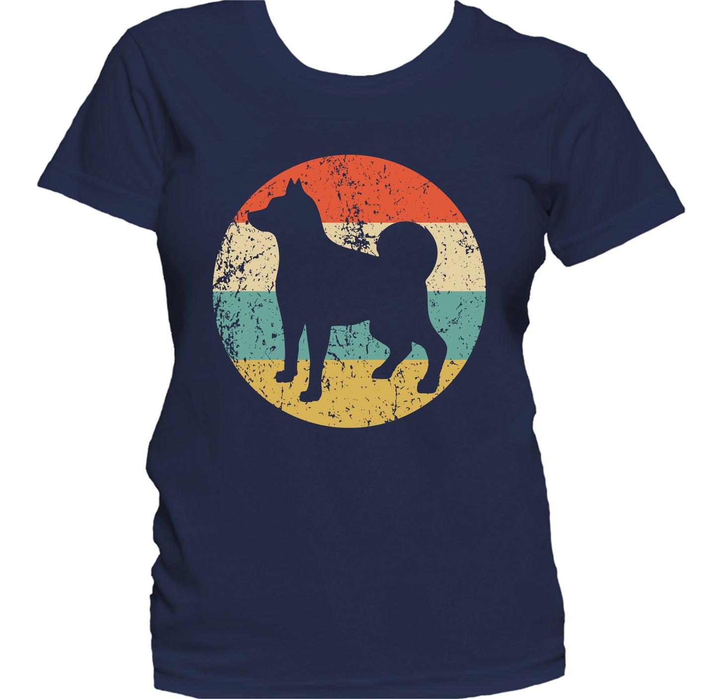 Retro Norwegian Elkhound Dog Breed Icon Women's T-Shirt