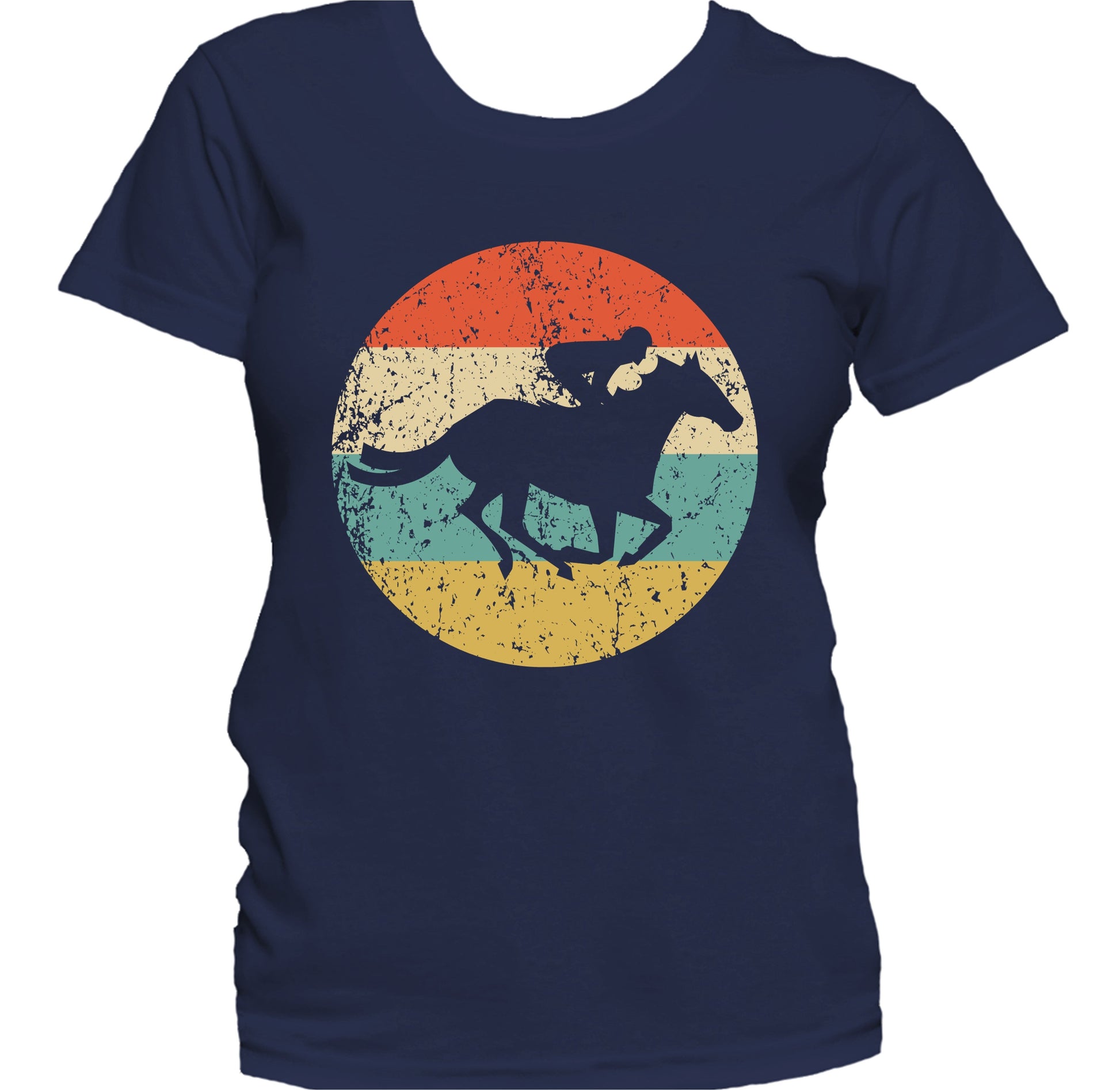 Horse Racing Shirt - Retro Horseback Rider Icon Women's T-Shirt