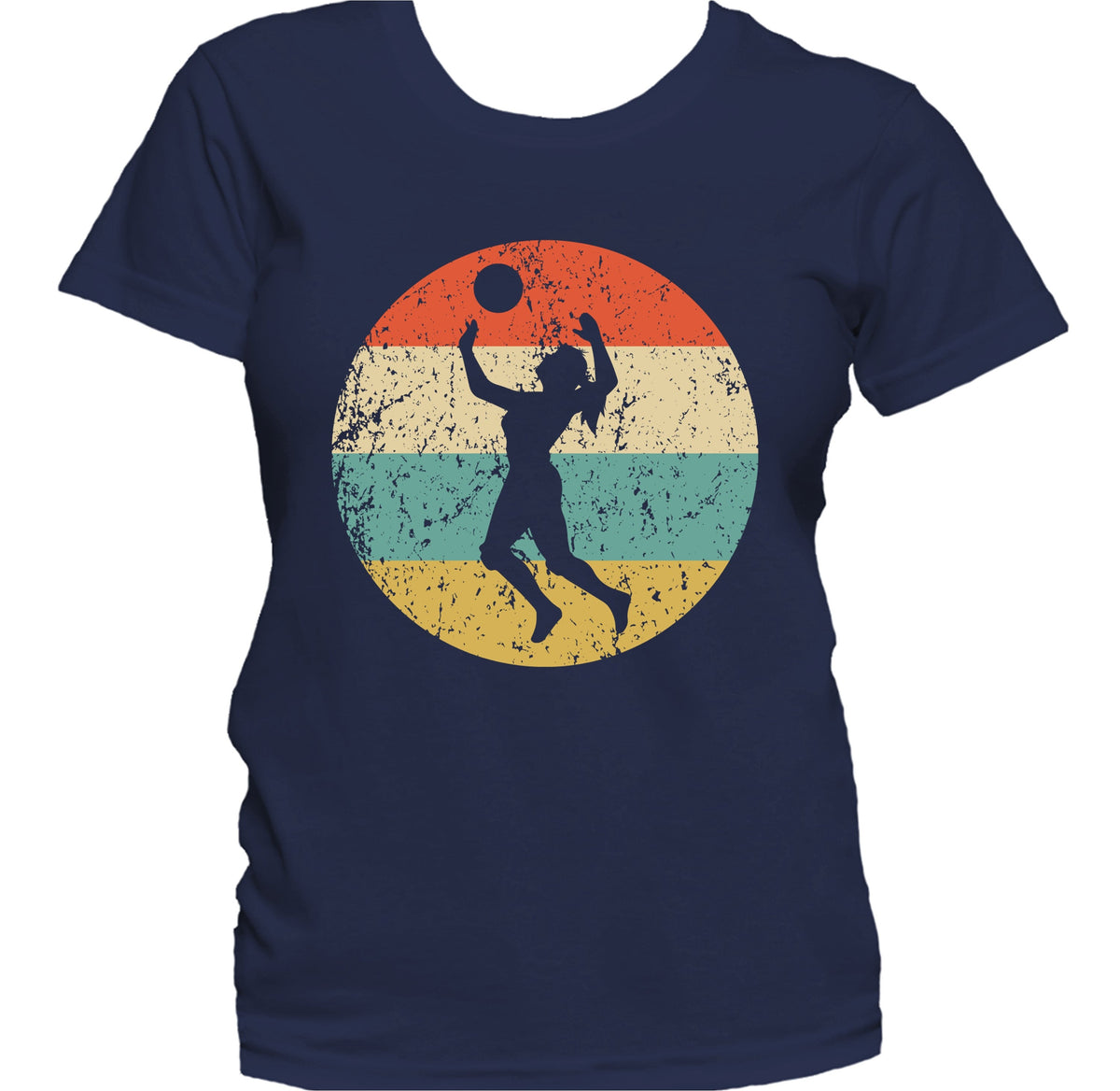 Retro Volleyball Serve 1960s 1970s Vintage Style Volleyball Women's T-Shirt