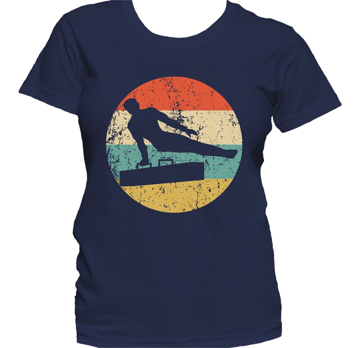 Retro Male Gymnast 1960's 1970's Vintage Style Gymnastics Women's T-Shirt