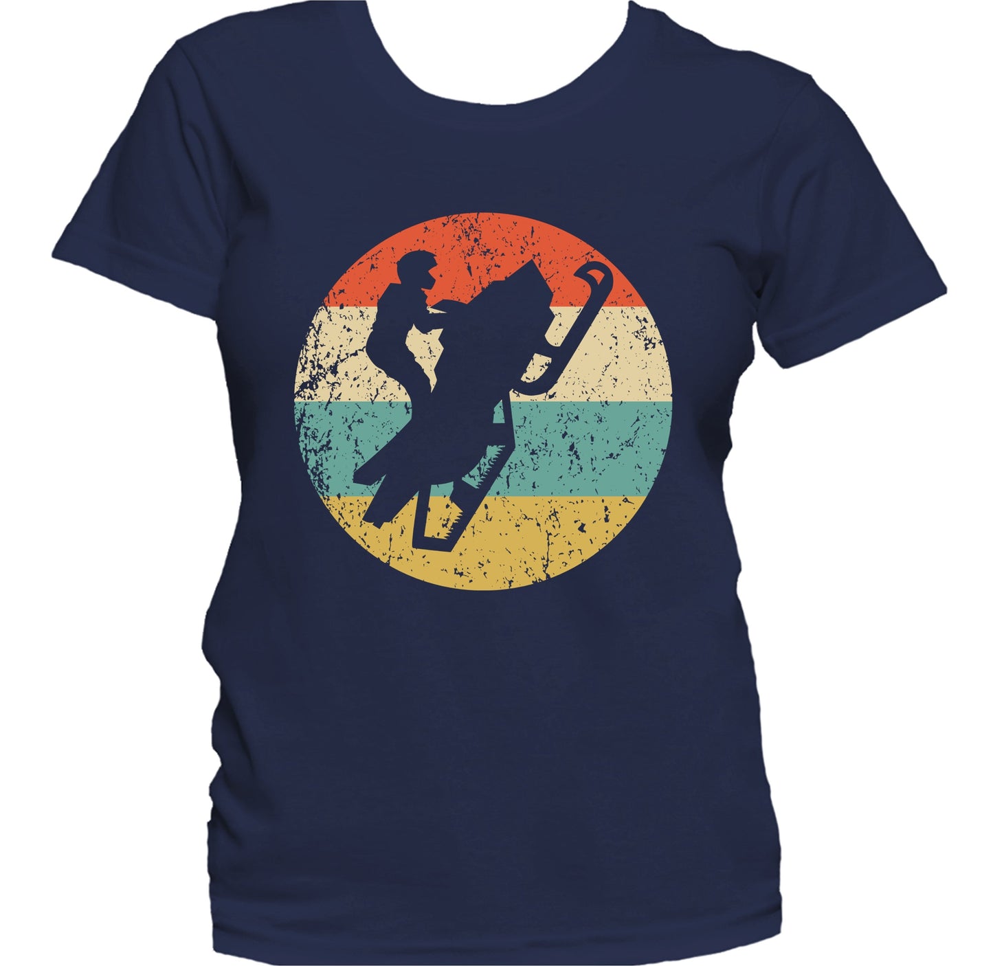 Retro Snowmobile 1960's 1970's Vintage Style Snowmobiling Women's T-Shirt