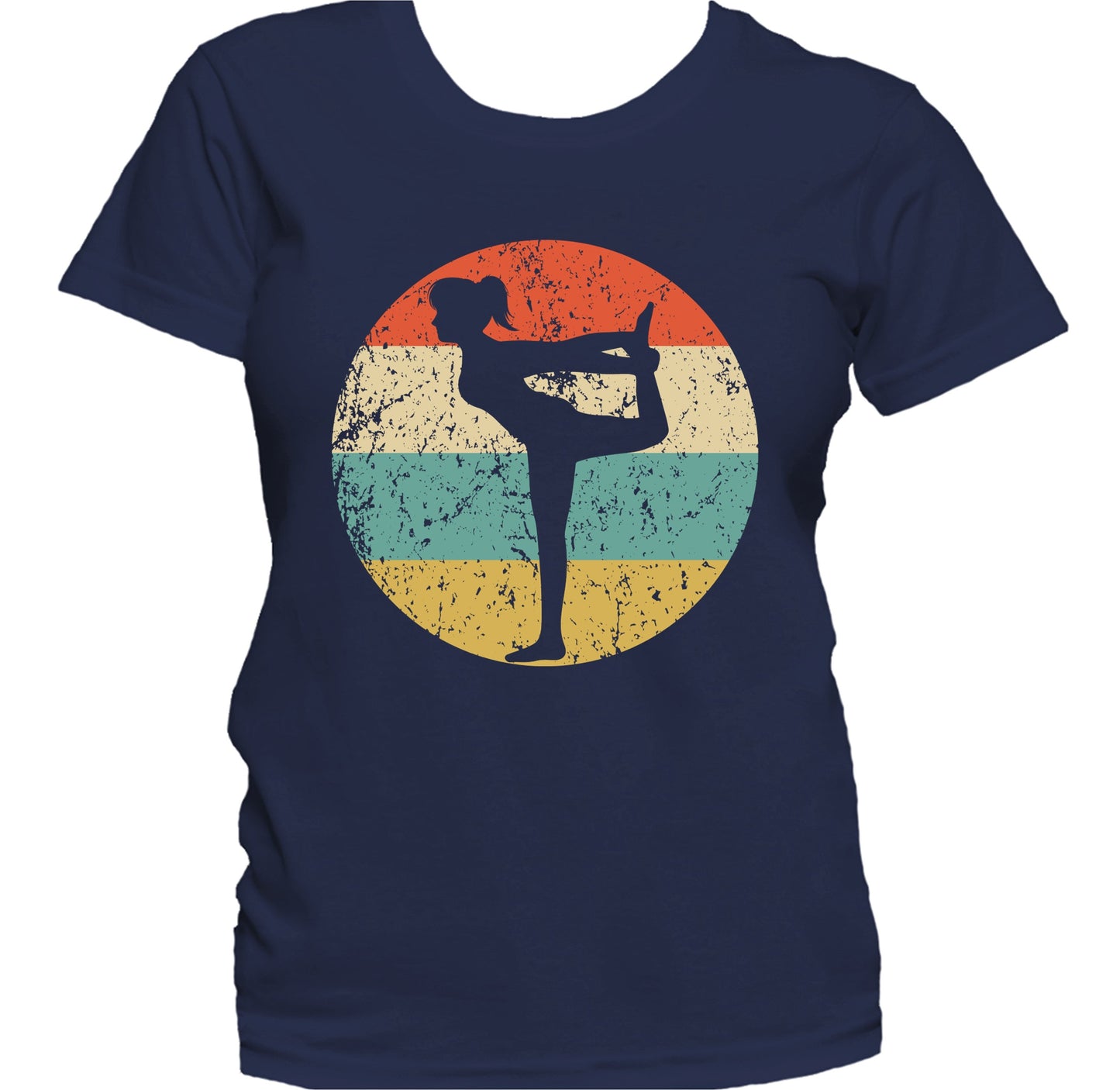 Retro Yoga Pose 1960's 1970's Vintage Style Yoga Women's T-Shirt