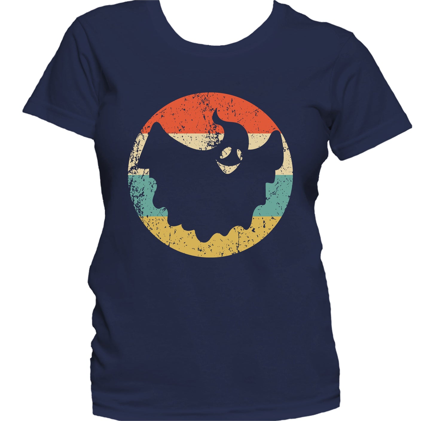 Retro Spooky Scary Halloween Ghost Silhouette Creepy Women's T-Shirt
