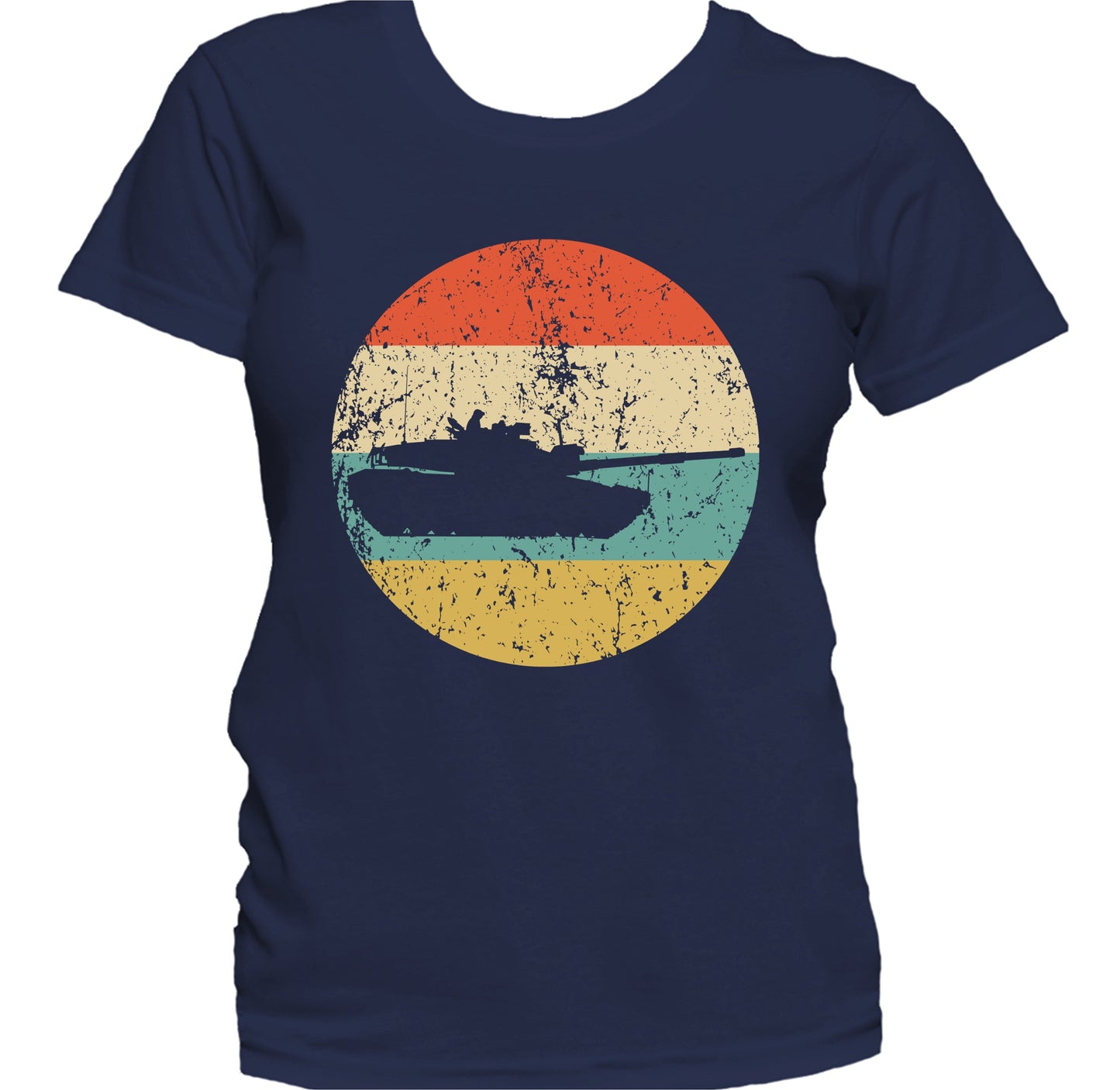 Military Tank Silhouette Retro Military Women's T-Shirt